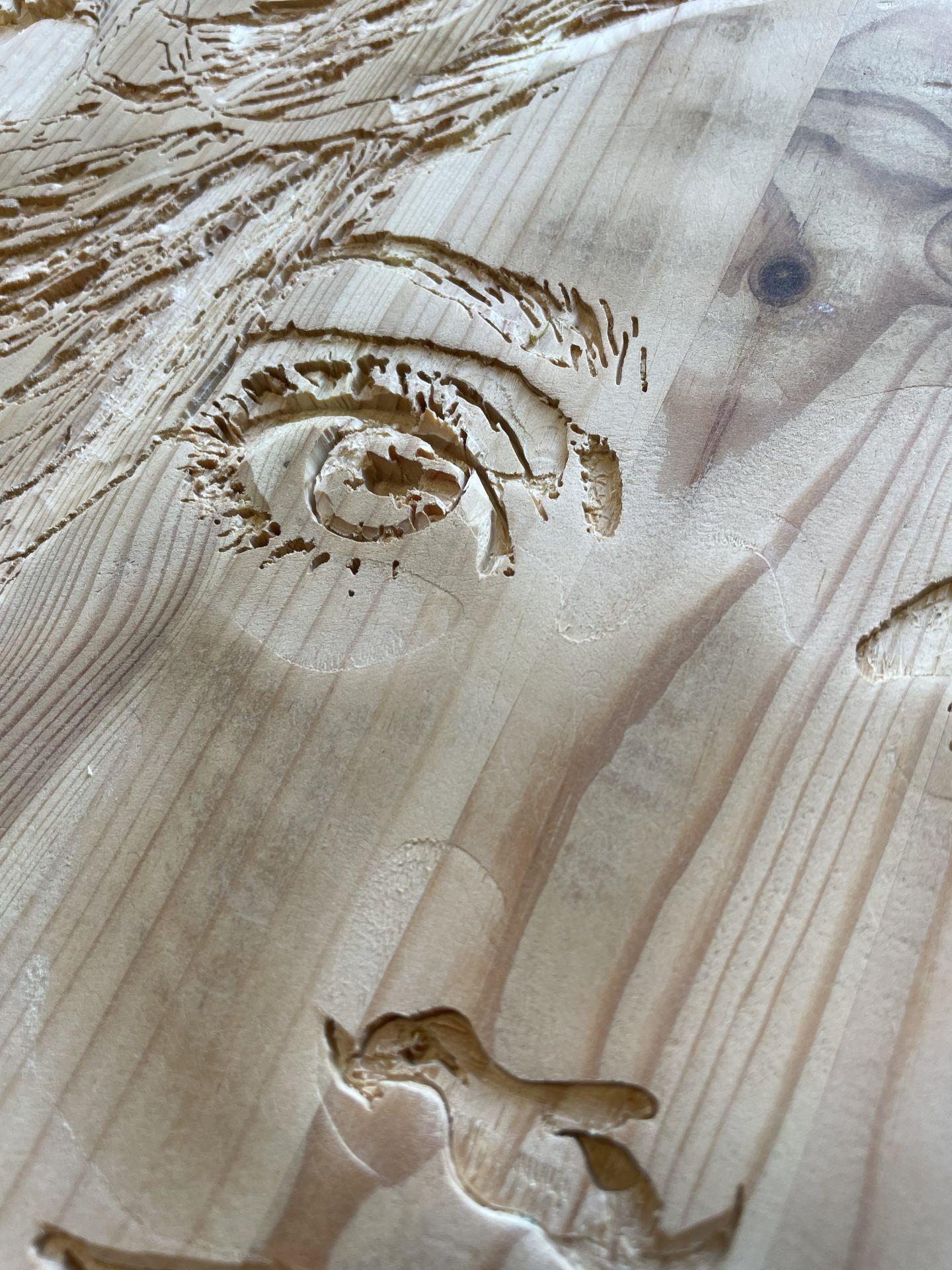 Alice au pays des merveilles : Gravure et peinture Fluo UV sur bois 20 img 6117 Photoroom